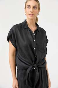 Eb Ive: Studio Tie Shirt - Ebony