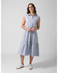 Ellie Dress - Sand Stripe