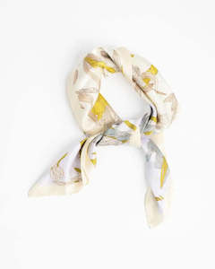 Accessories: Gabi Square Scarf - Cream