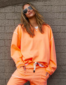 Hammill Co: Capri Neon Orange Sweater