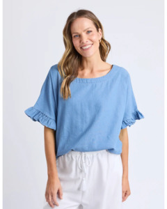 Tops: Tilda Chambray Shirt / Light Blue