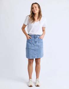 Elm: Atlas Denim Skirt / Blue