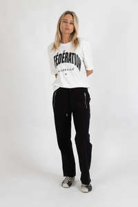 Pants: Loose Leg Trackies / Black
