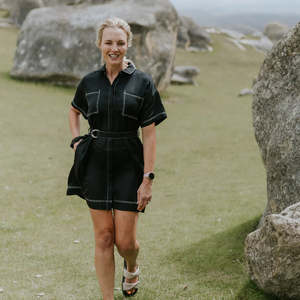 Cora Shirt Dress / Black