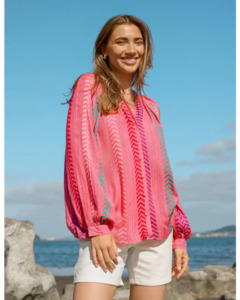 Dominica Blouse / Hot Pink