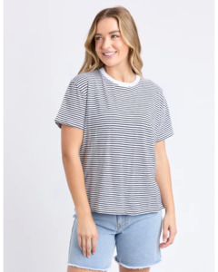 Hutch Stripe Tee / White