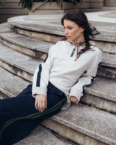 Knit Collar Crew / Bone