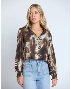 Cecily Blouse/ Brown Python