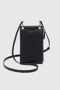 Accessories: Suki Phone Bag - Black