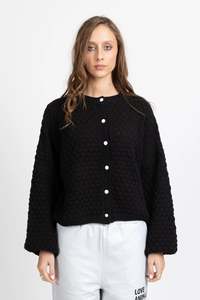 Honeycomb Cardi / Black