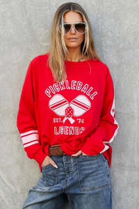 Pickleball L/S Tee - Red