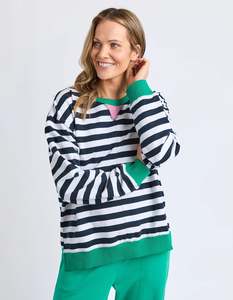 Elm: Maps Crew / Navy & White Stripe