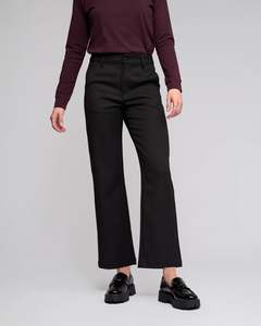 Neve Straight Leg Ankle Grazer Pant  / Black