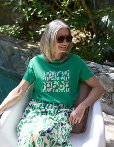 Ace Tee / Grass Green Geo