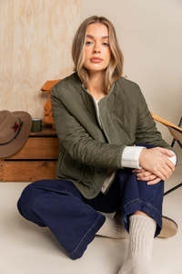 Alberta Quilted Jacket/ Winter Moss