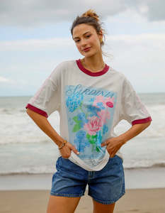 Mediterranean Posy Tee / White