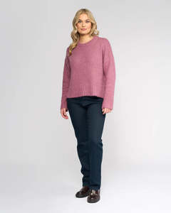 Orbit Round Neck Sweater / Port