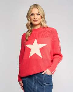 Star Sweater / Coral
