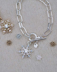 3018-0727 Snow Flake Bracelet - Silver