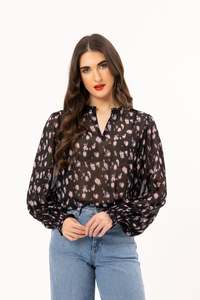 Leila Luca: Movement L/S Blouse / Pink Prowl