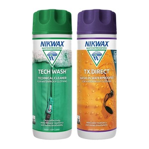 Products: Nikwax Tech Wash + TX Direct Wash-in (300ml)