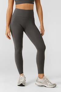 Full Length Leggings: Amy No Ride Phone Pocket AB Leggings | Titanium