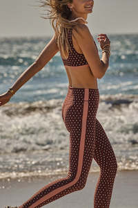 Full Length Leggings: Maho 25In HR Midi Pant | Polka Dots