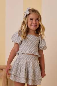 Tiered Mini Skirt | Seafoam