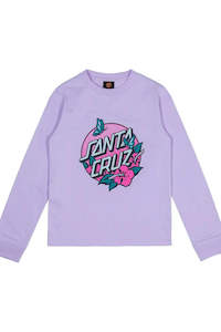 Take Flight Dot Front LS Tee | Lavendar