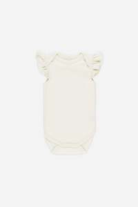 Kids Jumpsuits Onsies: Flutter Sleeve Bodysuit | Ivory