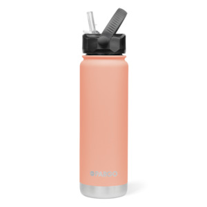 750ml Insulated S/Bottle w/Straw | Coral Pink