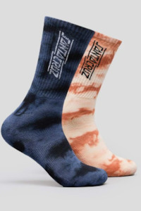 Mens Original Strip Socks - Navy Tie Dye