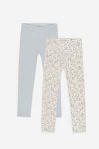 Ribbed Legging Set |Blue Ditsy