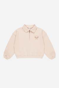 Girls Kids Clothing: Quarter Zip Sweater| Shell