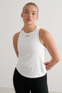 Active Tops Tees: Soft Basic Singlet | White