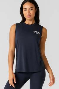 Active Tops Tees: Lotus Muscle Tank | Imperial Blue