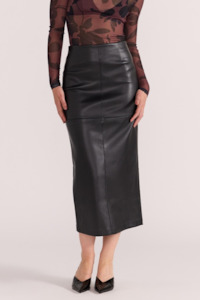 Edie PU Midi Skirt