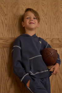 Kids Tops: Coast Hoodie| Heather Navy