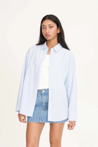 Cruise Day Shirt | Ice Blue Stripe