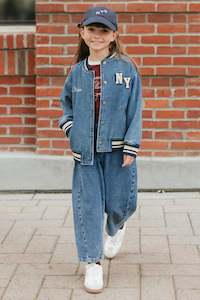 Varsity Jacket| Indigo Denim