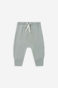 Quincy Mae: Drawstring Pant | Steel Blue
