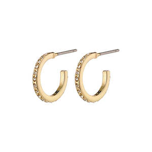 Pilgrim: Roberta Pi Earrings | Gold Plated Crystal 12mm