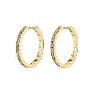 Ebna Med Crystal Hoops | Gold Plated