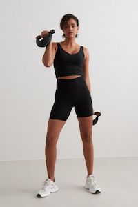 Runners Edm: Sense Midi Biker Shorts | Black