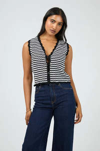 Eve Stripe Knit Vest