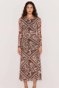 Lumi Mesh Midi Dress