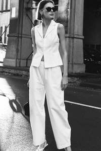 Portia Relaxed Pant | White