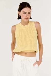Cove Knit Tank | Butter Yellow