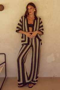 Ziggy Pant | Black/Sand