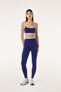 Full Length Leggings: Vita Full Length Legging | Bright Navy/Whisper White